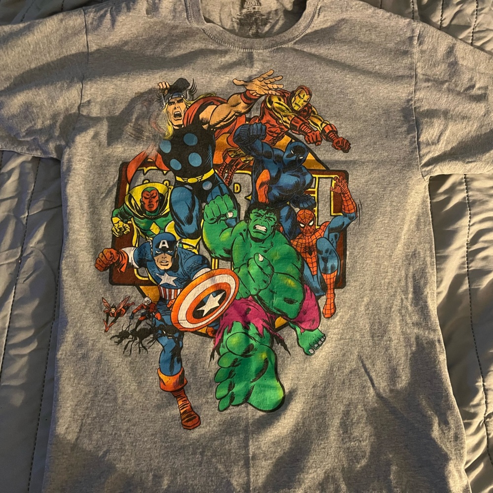 Grey Marvel shirt